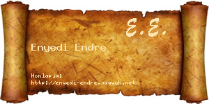 Enyedi Endre névjegykártya